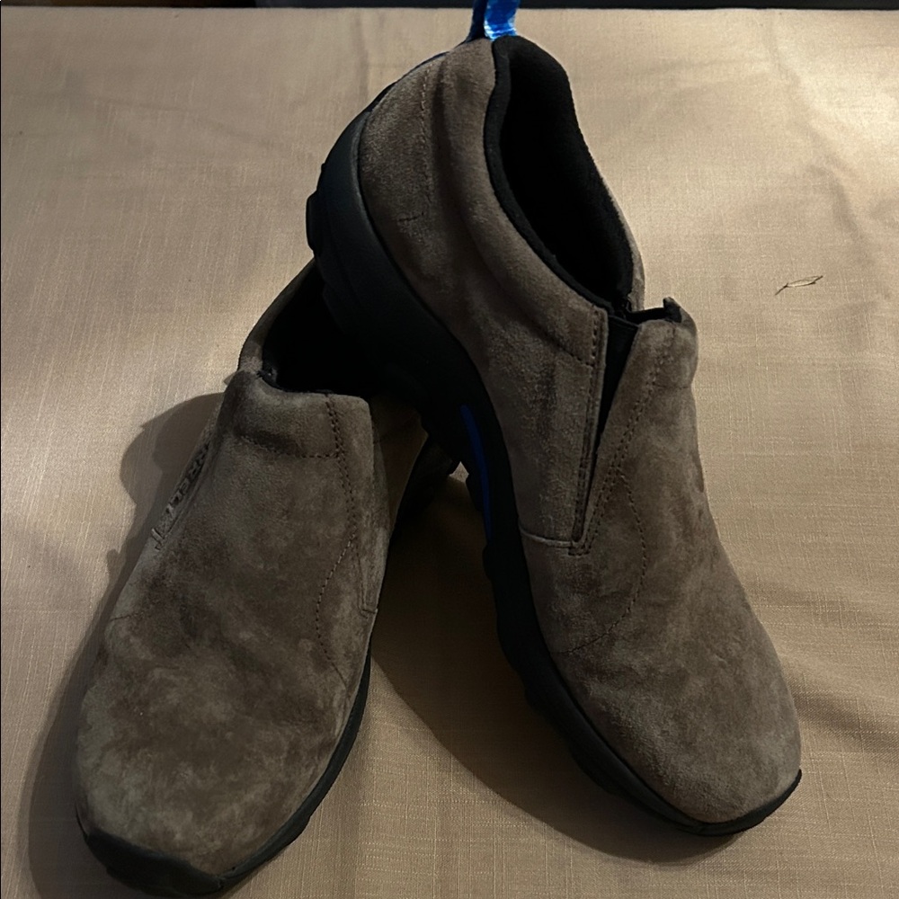 EUC Merrell Men's Brown Suede Slip-On Loafers